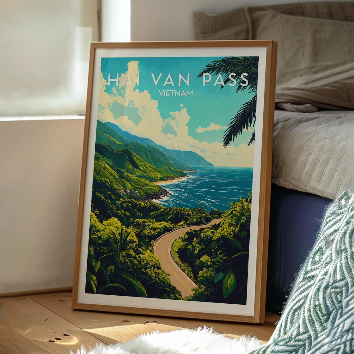 Hai Van Pass Print Vietnam Wall Art Poster Travel Backpacking Motorbiking - Image 3