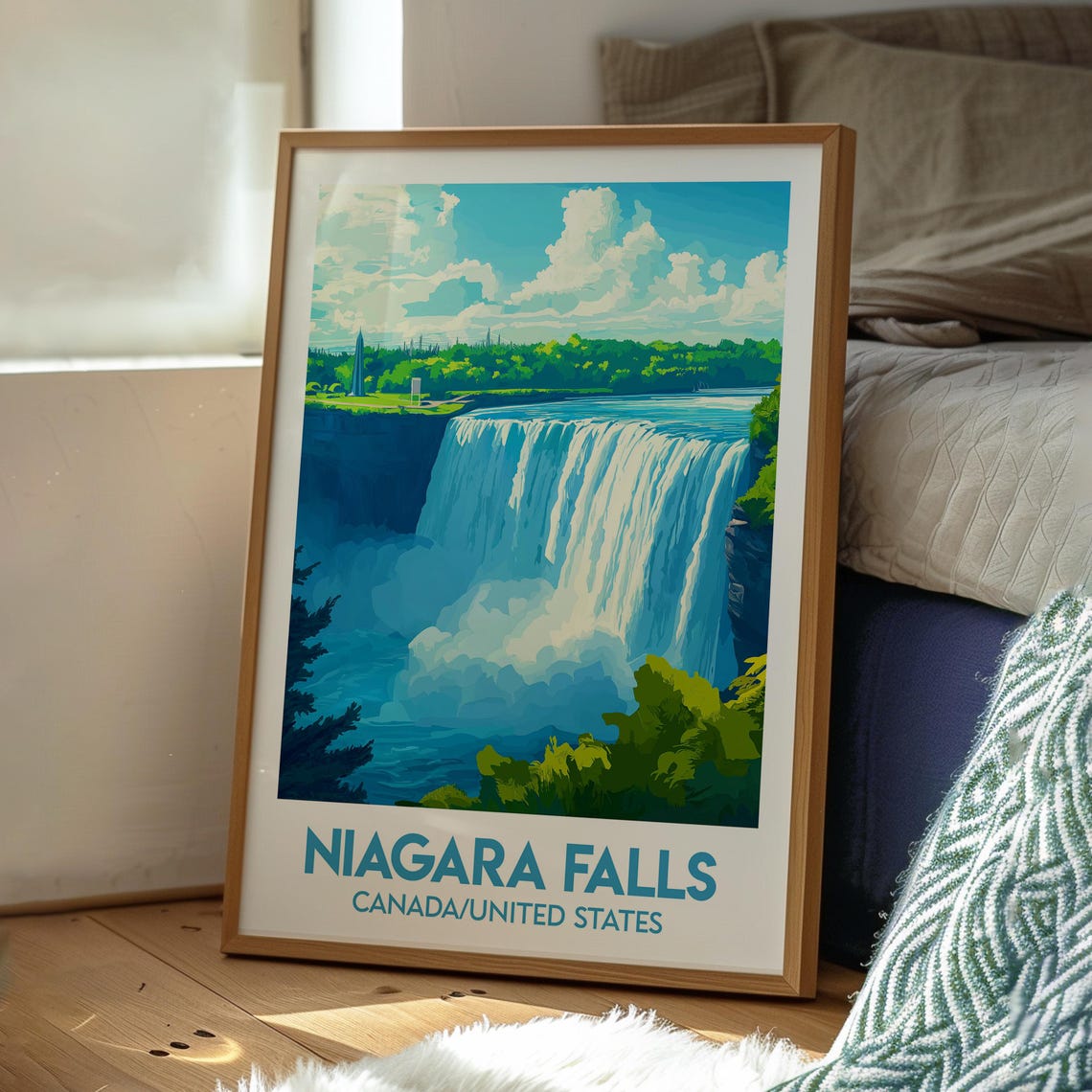 Niagara Falls Canada USA Horseshoe Falls Thundering Mist Poster - Image 3