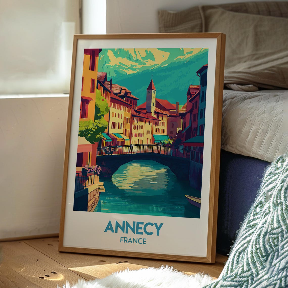 Annecy Print France Wall Art Poster Travel Vieille Ville French - Image 3