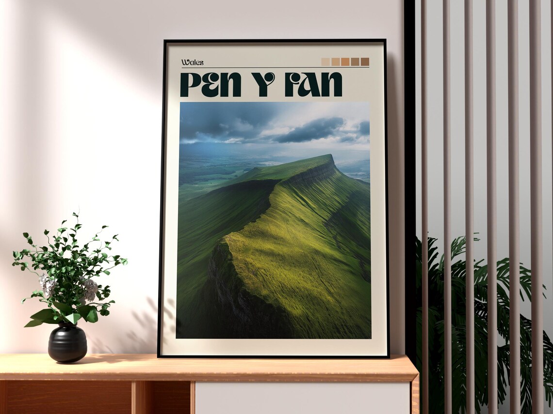 Pen Y Fan, Wales Countryside Travel Poster