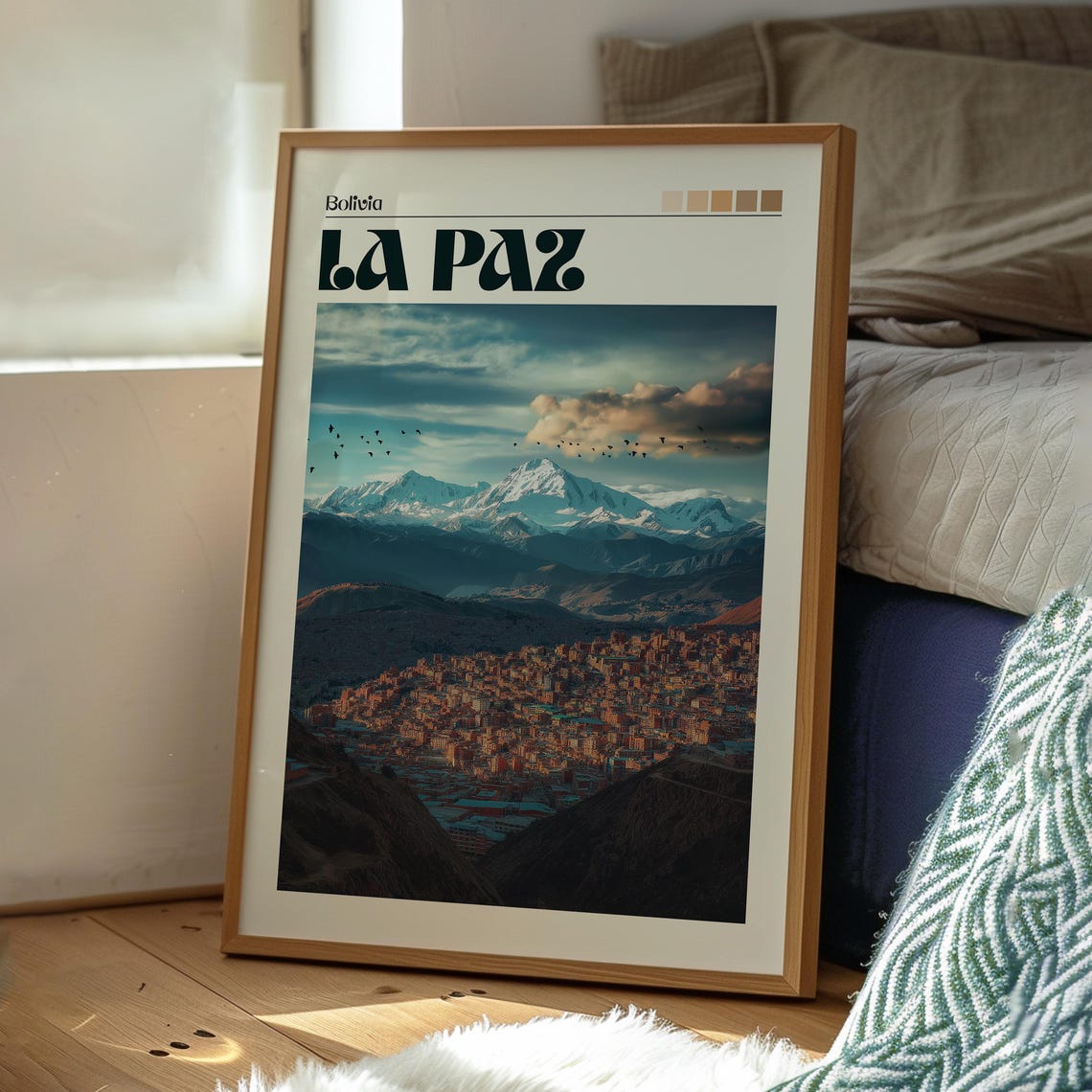 La Paz Poster Bolivia Art Travel Print Wall Backpacking South America - Image 3