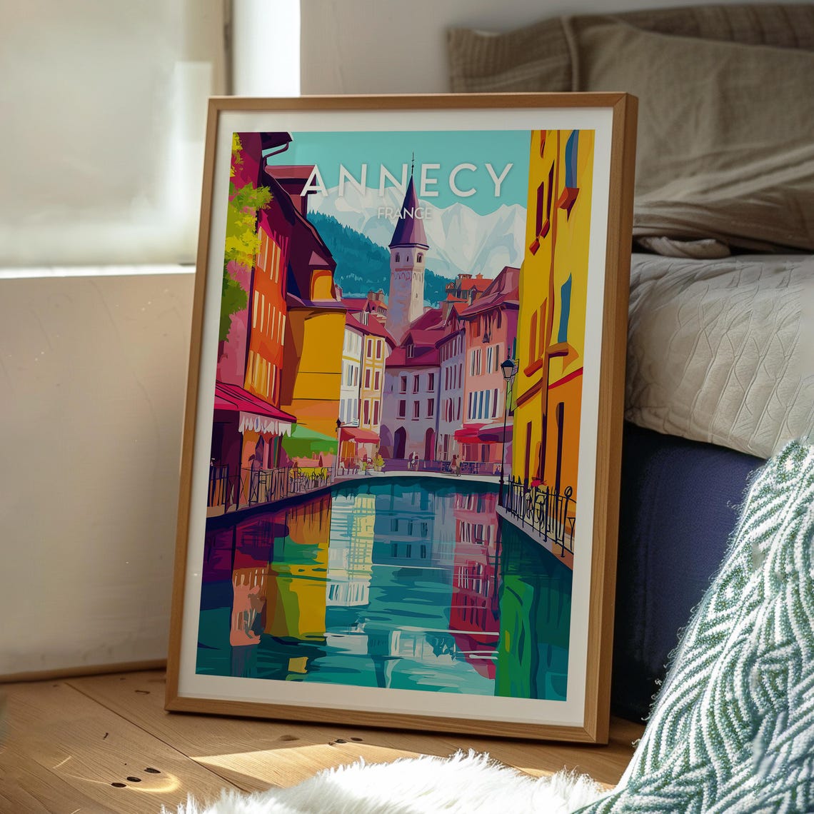 Annecy Print France Wall Art Poster Travel Vieille Ville French - Image 3