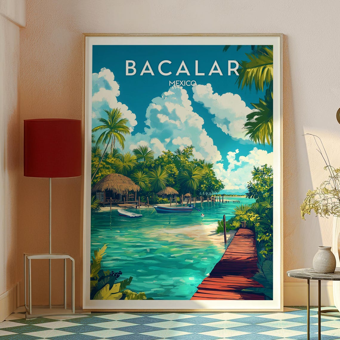 Bacalar Travel Poster, Mexico Lake Wall Art - Image 2
