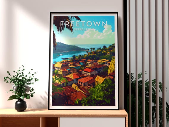 Freetown Travel Print Sierra Leone Wall Art Poster Africa City