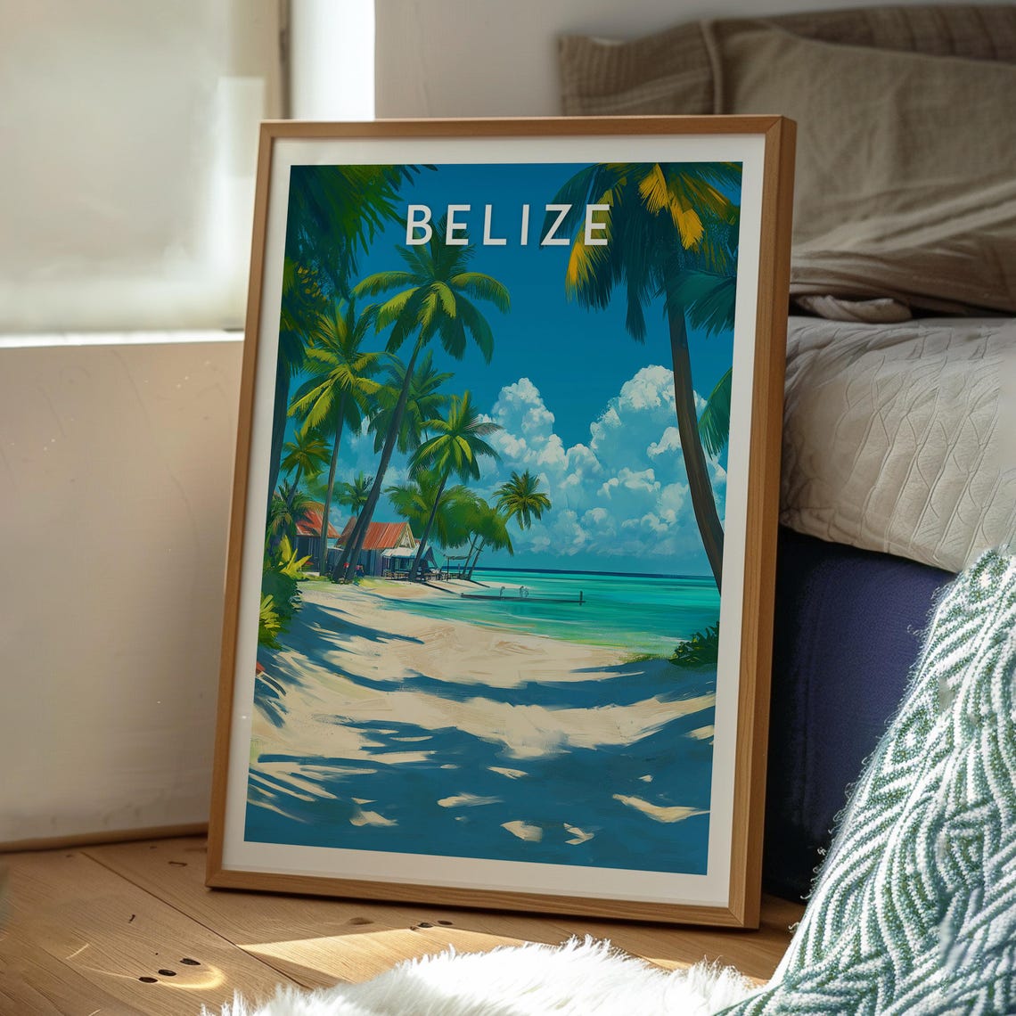 Belize Print Wall Art Coast Beach Travel Barrier Reef Central America - Image 3