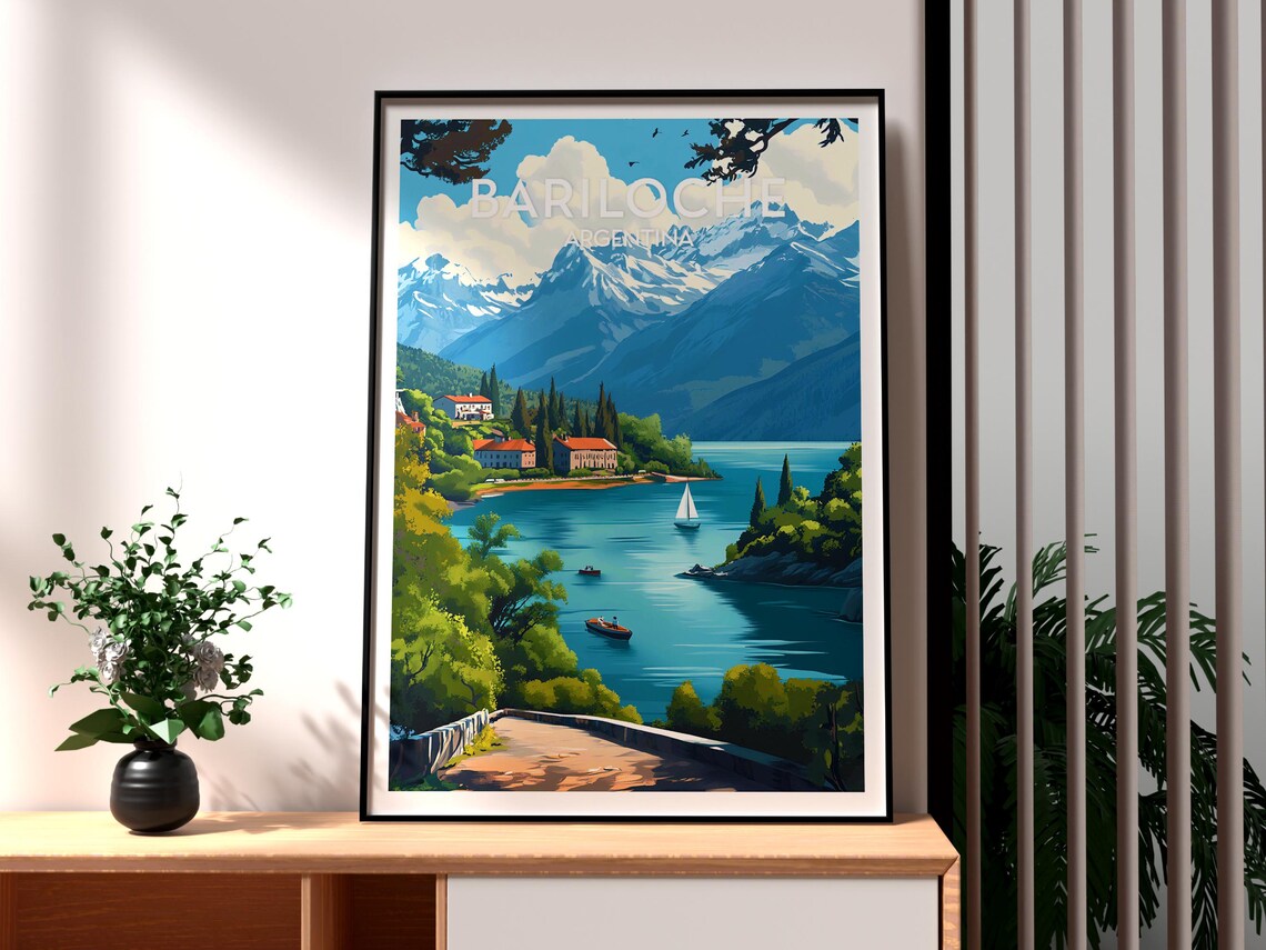 Bariloche Argentina Patagonian Lake Andes Snowy Peaks Poster