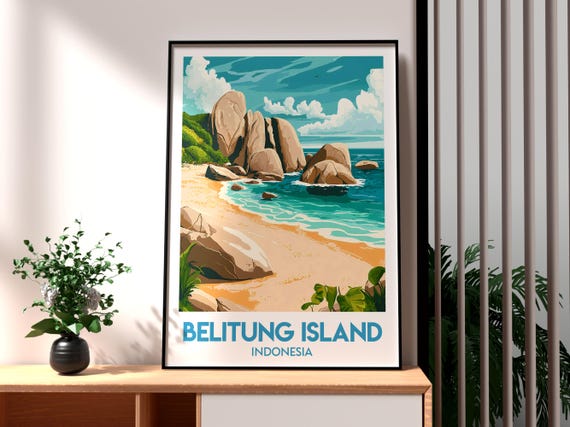 Belitung Island Travel Print Wall Art Sumatra Poster Backpacking Gift Indonesia