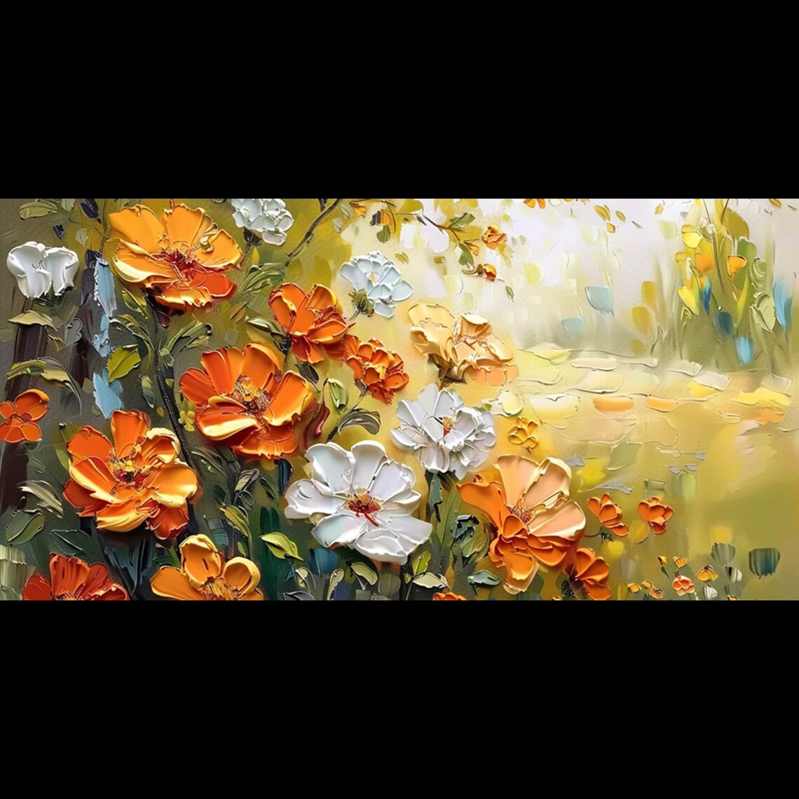 Spring Flowers Oil Painting, Modern Floral Art Print - Image 4