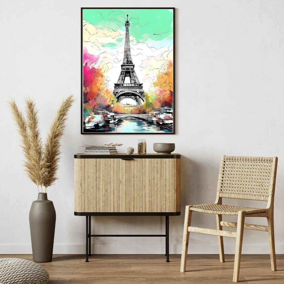 Eiffel Tower Abstract Art Print, Maximalist Style - Image 4