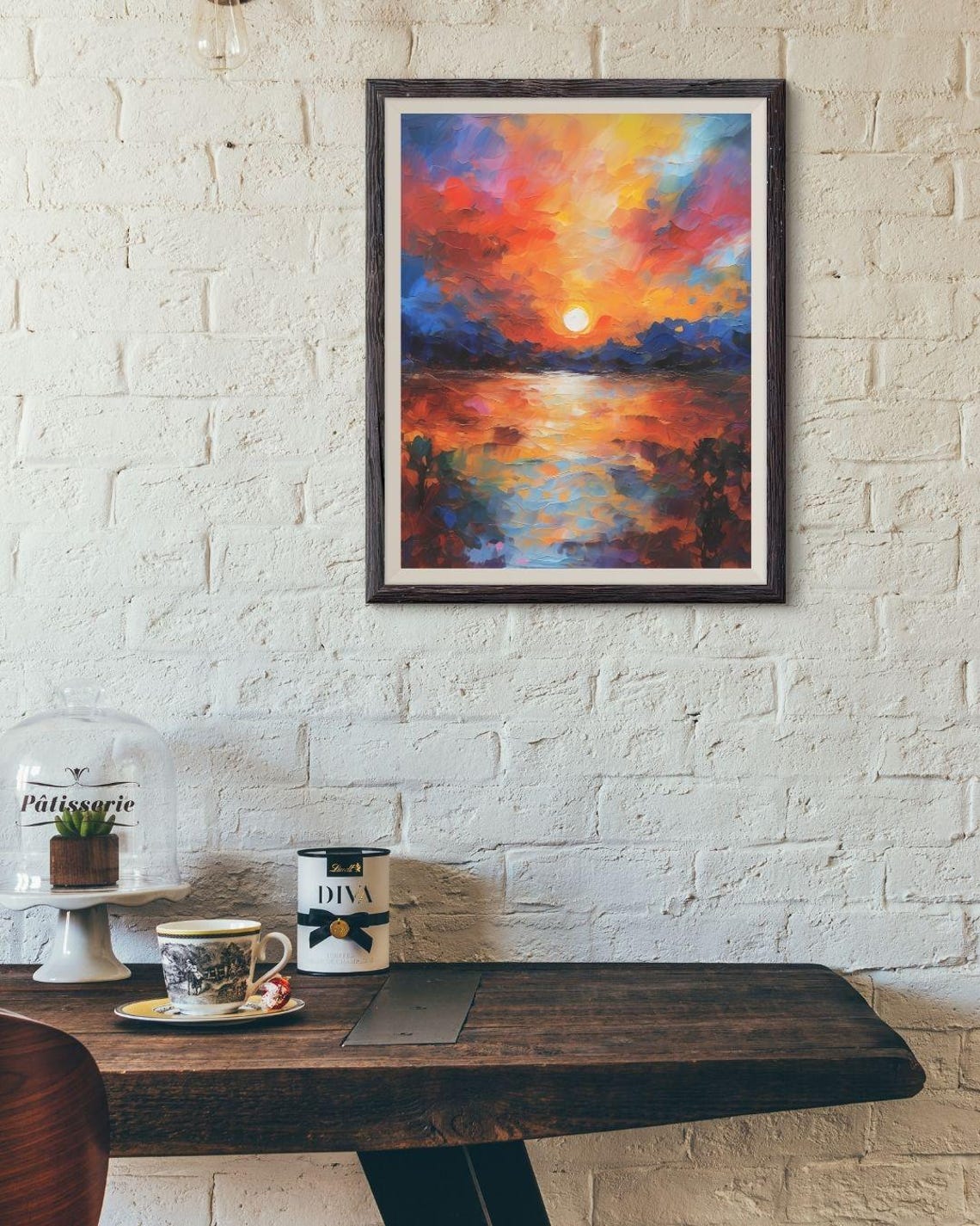 Sunset Art Print Wall Art Art Abstract Wall Art Art Colourful Art Maximalist Minimalistic - Image 3