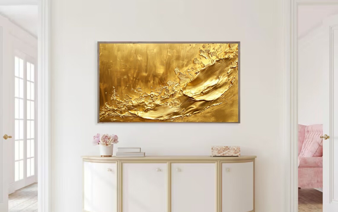 Simple Gold Beauty, Fashion Portrait Art - Image 2