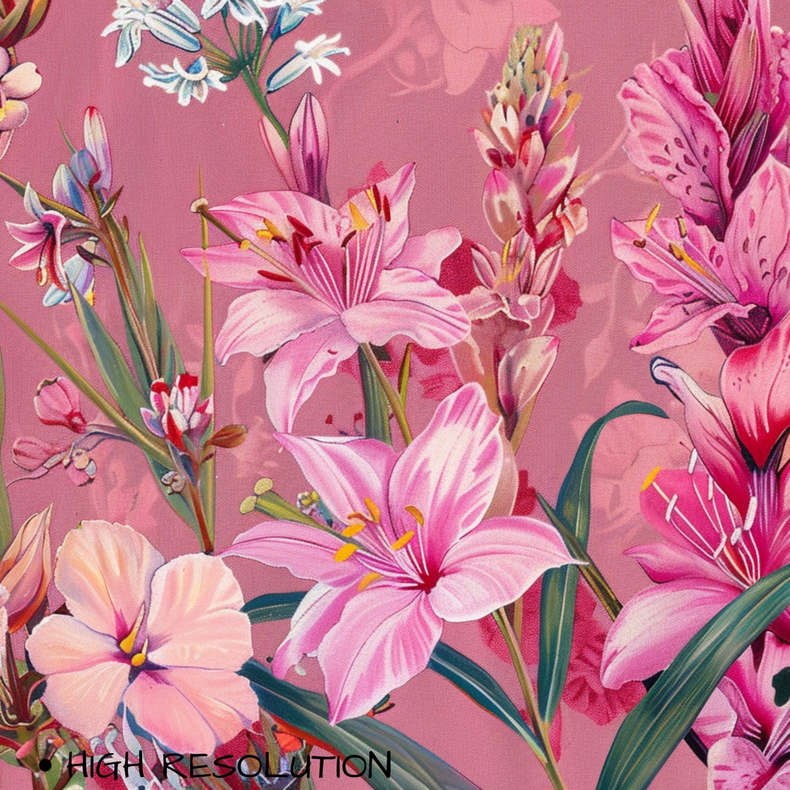 Frame Tv Art Abstract Pink Wildflowers Spring Field Of Flowers Tv Art Vintage Meadow Floral Tv Art Cottagecore Tv Art - Image 3