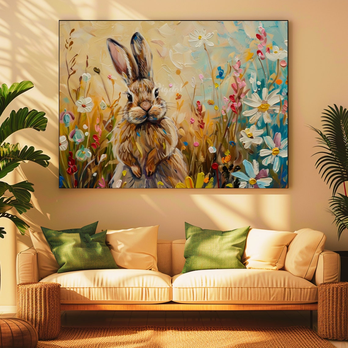 Spring Bunny Rabbit Tv Easter Frame Tv Art Rabbit Tv Art Frame Tv Art Spring Cute Bunny Tv Frame Frame Tv - Image 2