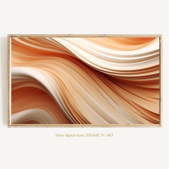 Abstract Frame Tv Art Modern Frame Tv Art File Brown Textured Tv Minimalist Art