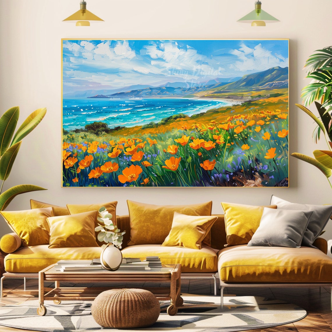 Coastal Wildflower Tv Art Summer Tv Art Frame Tv Art Spring Tv Art Wildflower Art Beach Decor Vintage Beach Tv Art Floral Art - Image 3