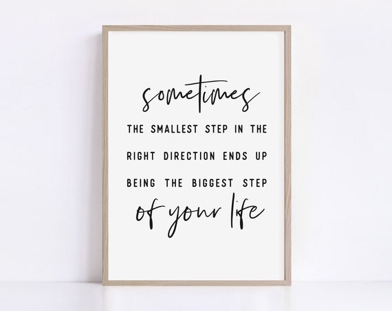 Life Quote Motivational Quote Typography Art Print