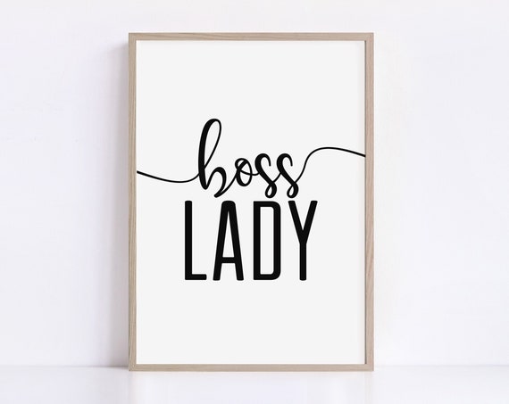 Office Wall Art For Women Home Office Art Girl Boss Office Decor Boss Lady Gift Printable Wall Art Minimalist Print