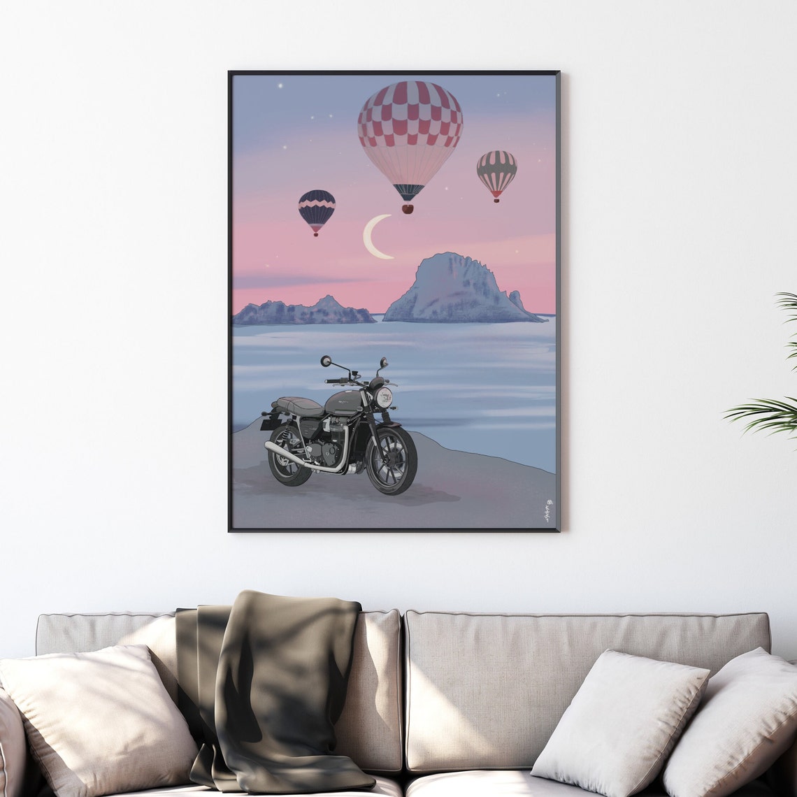 Ibiza Print Spain Travel Illustration Ibiza Spain Print Ibiza Illustration Es Vedra Poster Ibiza Travel Print Spain Art Print - Image 4