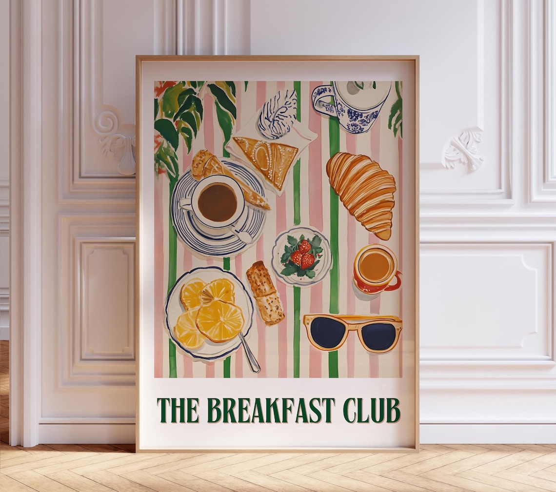 Breakfast Club Modern Trending Kitchen Art Print