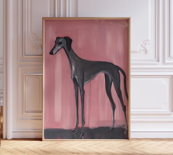 Greyhound Print, Minimalist Dog Poster Art