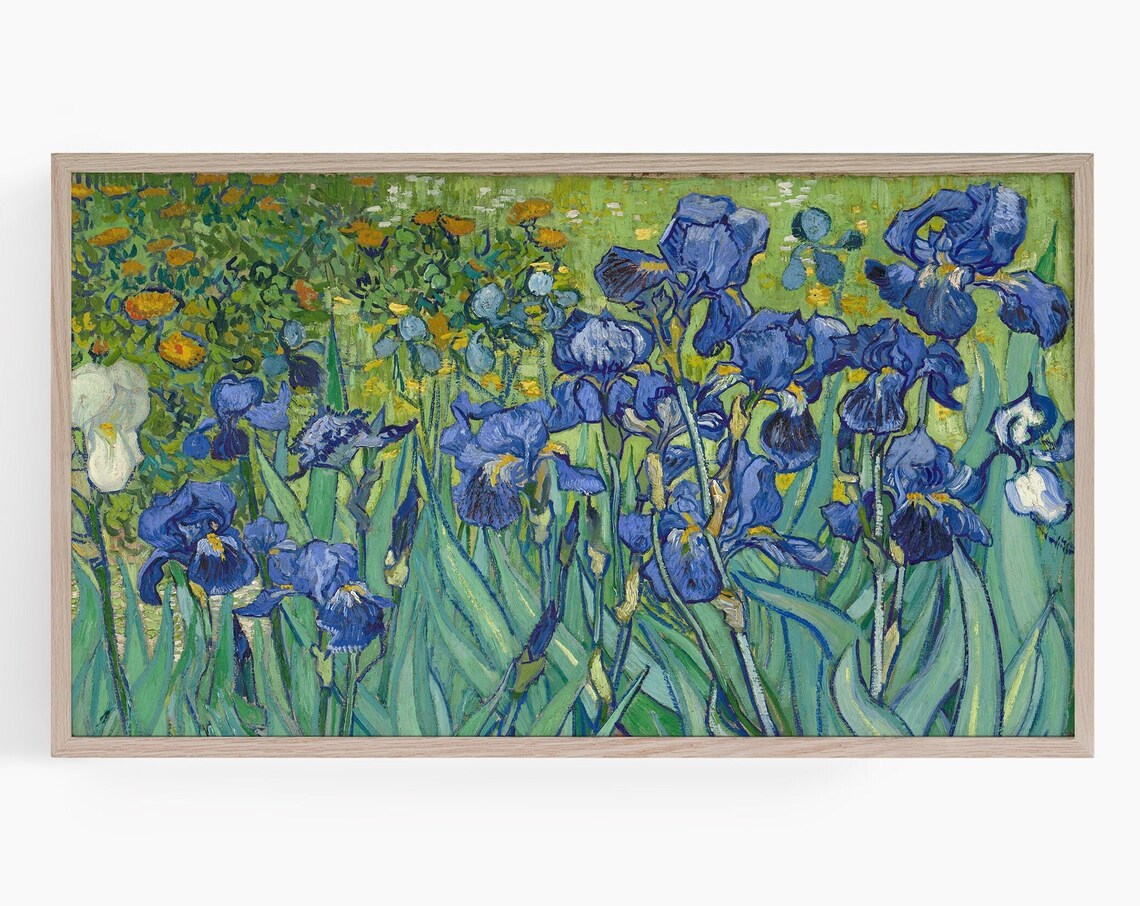 Van Gogh Irises Vintage Floral Art Print - Image 2
