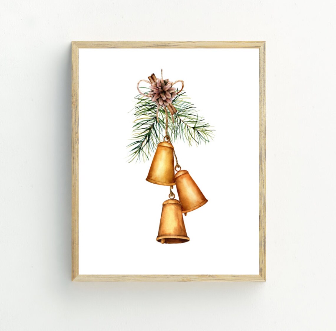 Christmas Bells Holiday Decorations Art Print - Image 2