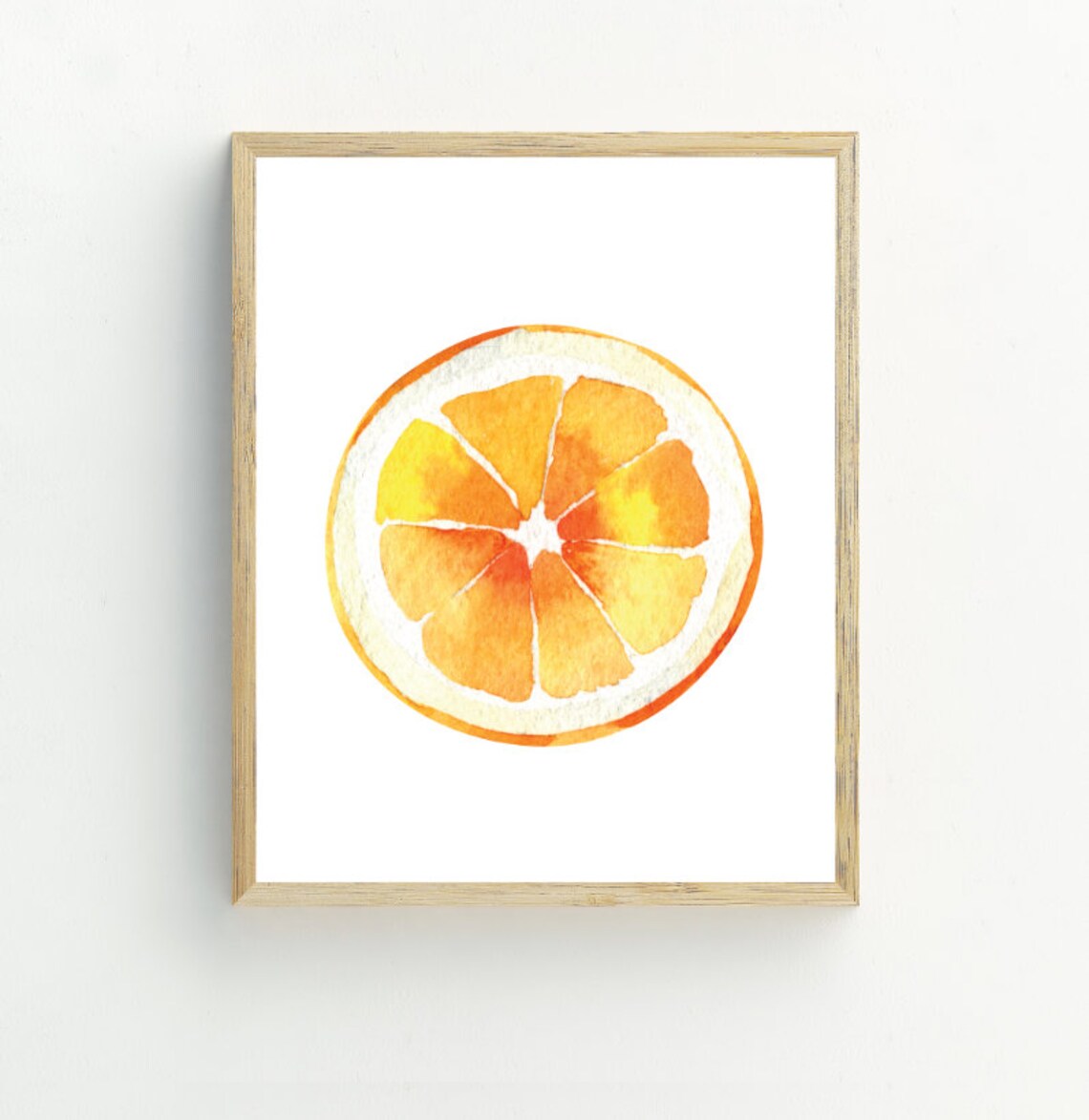 Orange Slice Watercolor Kitchen Wall Art Poster - Image 2