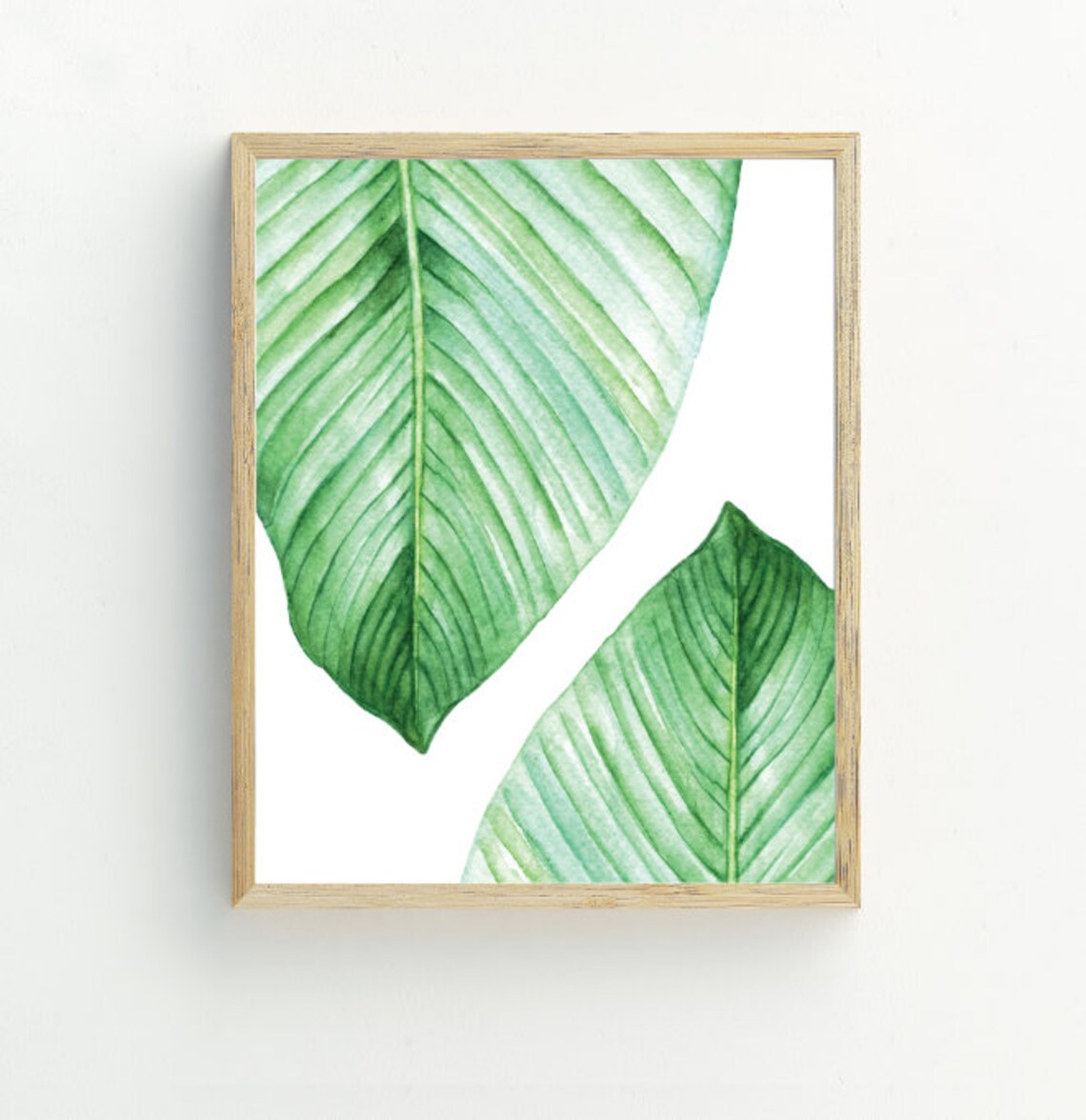 Leaf Watercolor Art Print, Botanical Wall Decor - Image 2