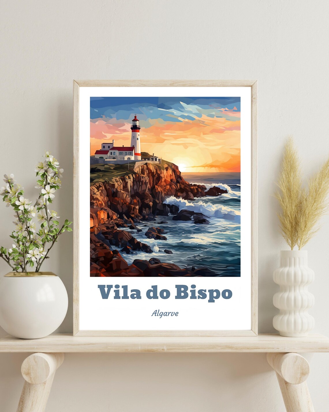 Vila Do Bispo - Vintage Portugal Travel Poster