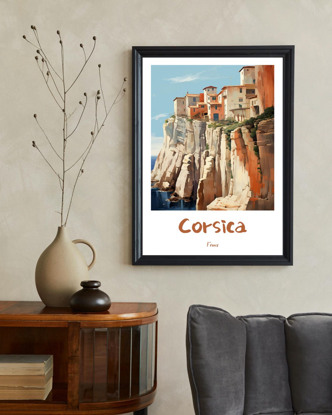 Corsica Travel Poster, France Landscape Art - Image 2