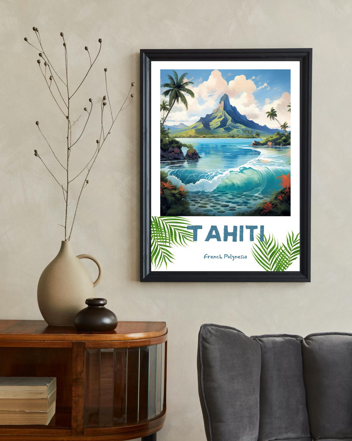 Tahiti France Travel Poster, French Polynesia Art - Image 2