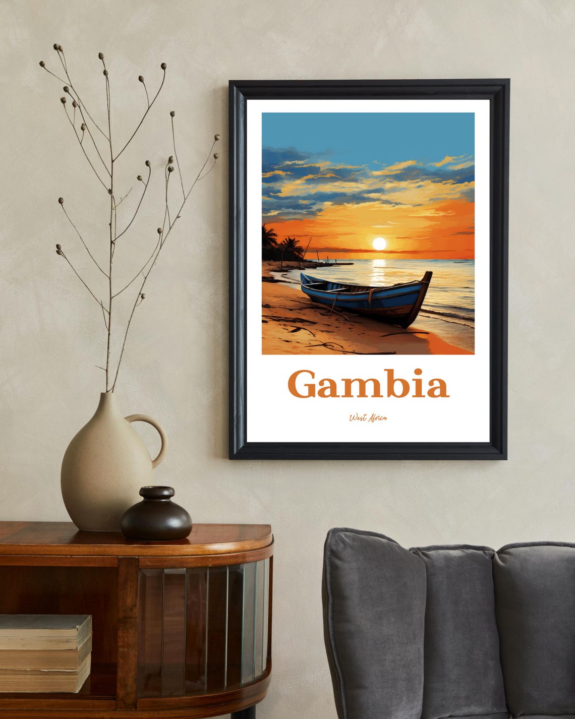 Gambia Travel Poster, Africa Gift For Her - Image 2
