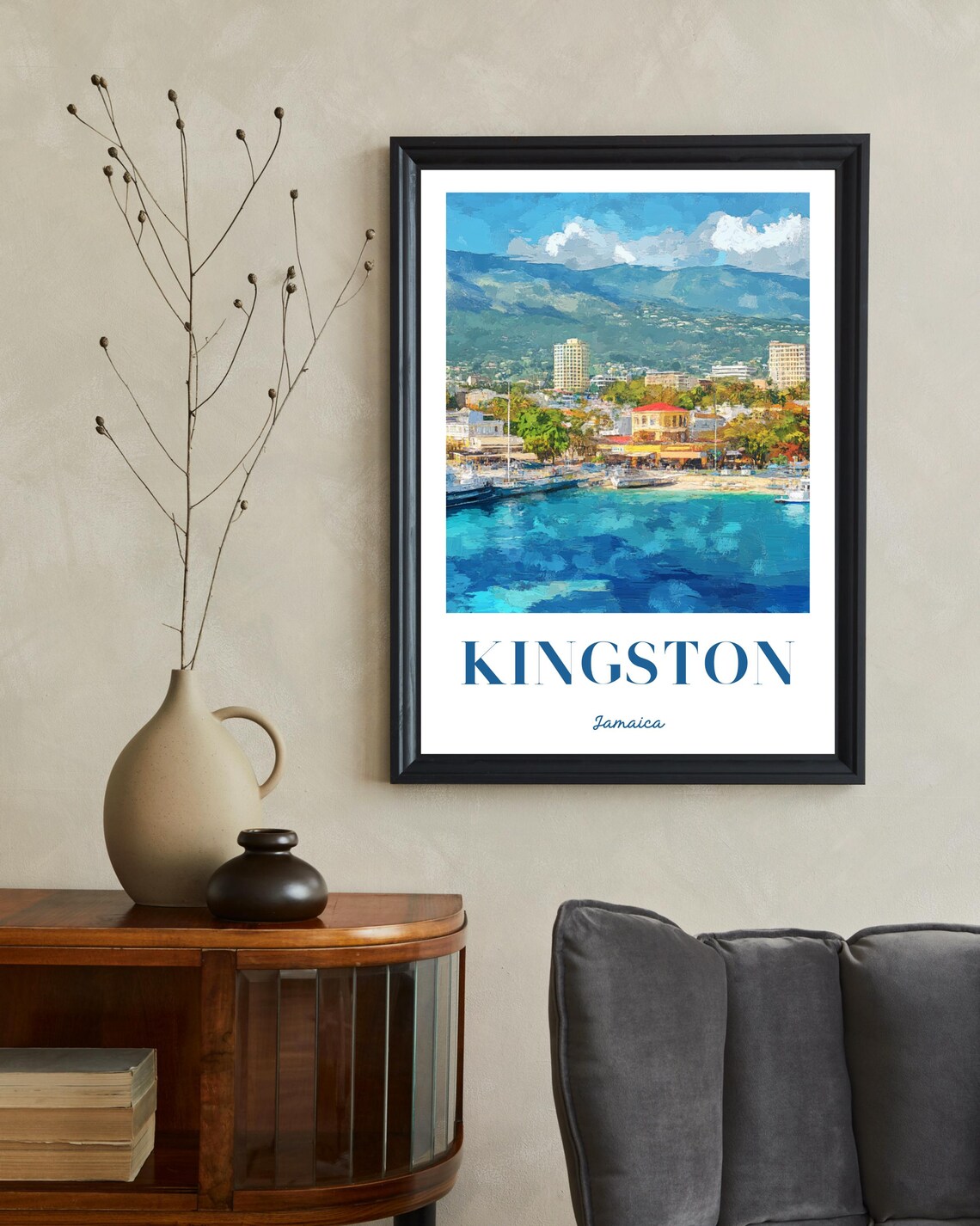 Kingston Jamaica Travel Poster, Caribbean Gift - Image 2