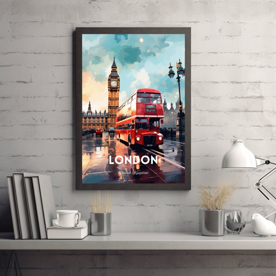 London Travel Poster, Tower Bridge Wedding Gift - Image 2