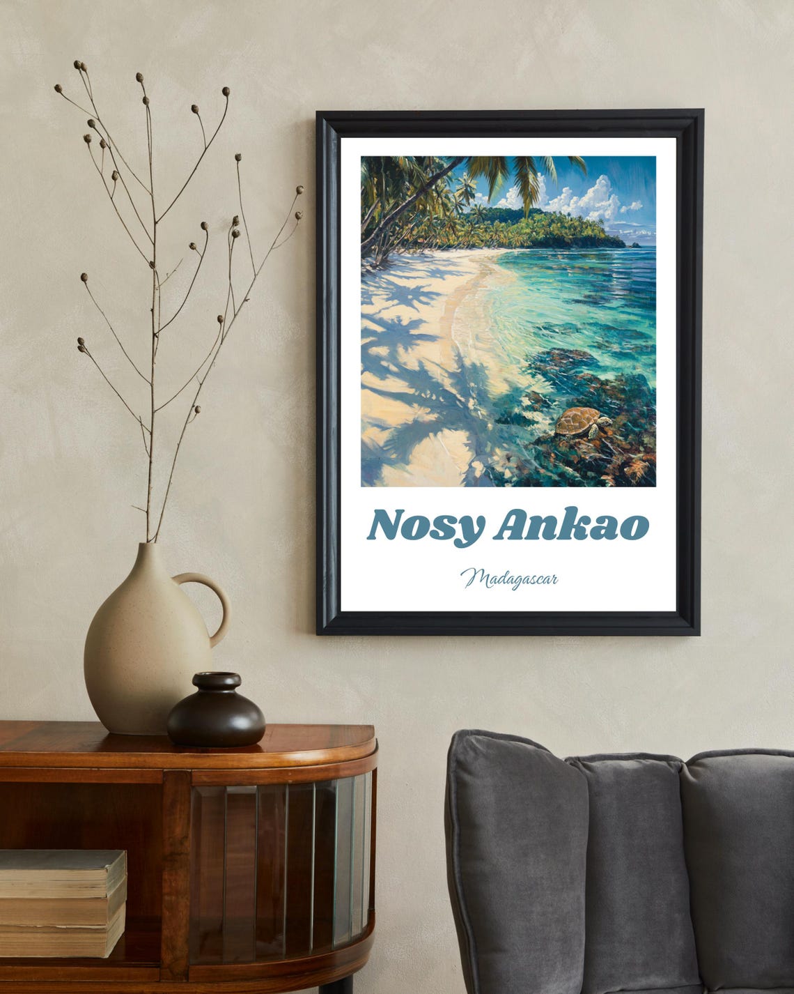 Nosy Ankao Travel Poster, Madagascar Tropical Beach - Image 2