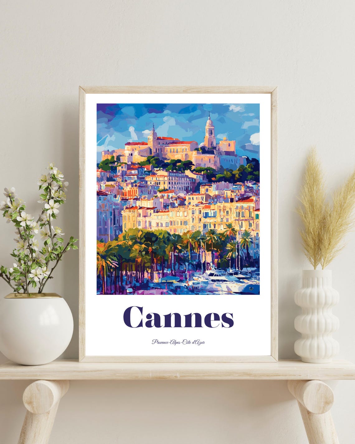 Cannes Travel Poster, French Riviera Art Gift
