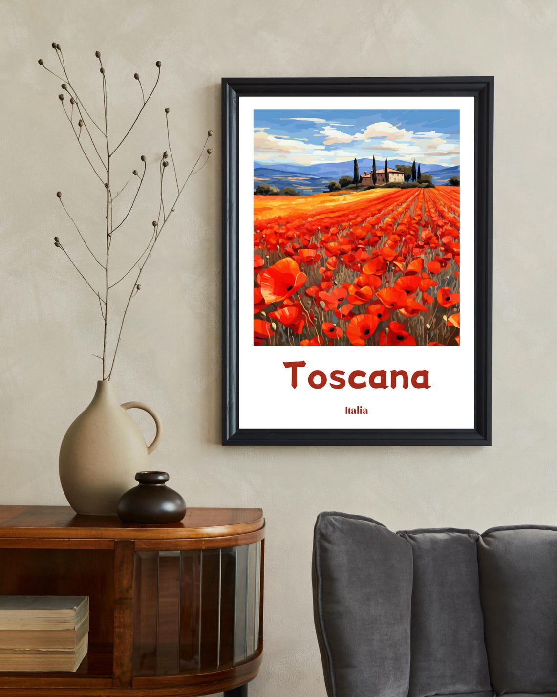 Toscana Travel Poster, Tuscany Italy Wall Decor - Image 2
