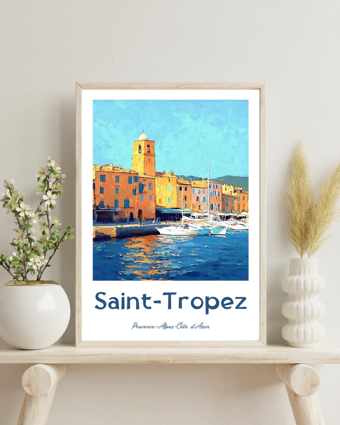 Saint Tropez Traditional Travel Poster, French Riviera