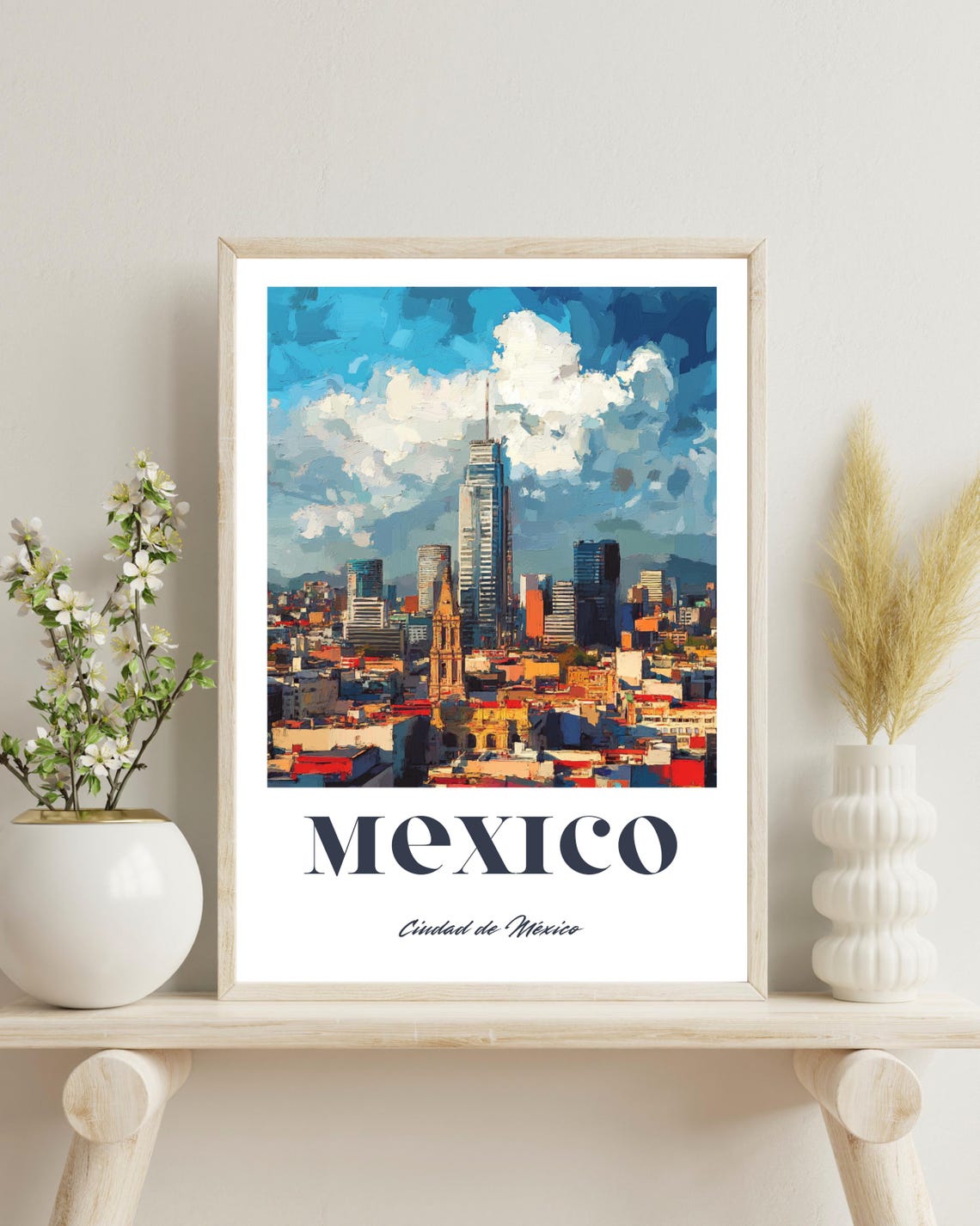 Mexico City Travel Poster, Christmas Gift