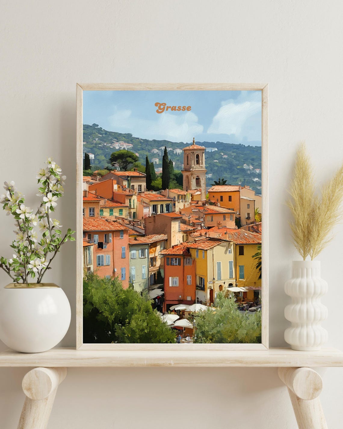 Grasse France Travel Poster, Provence Art