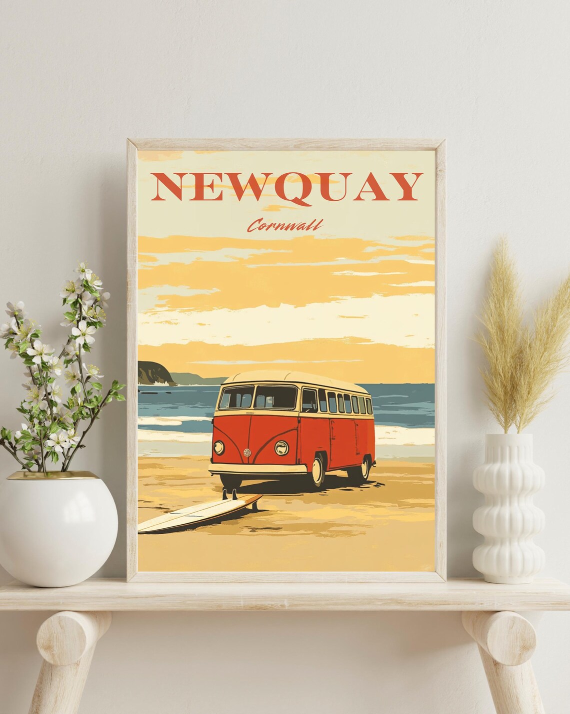 Newquay Cornwall Vintage Travel Poster