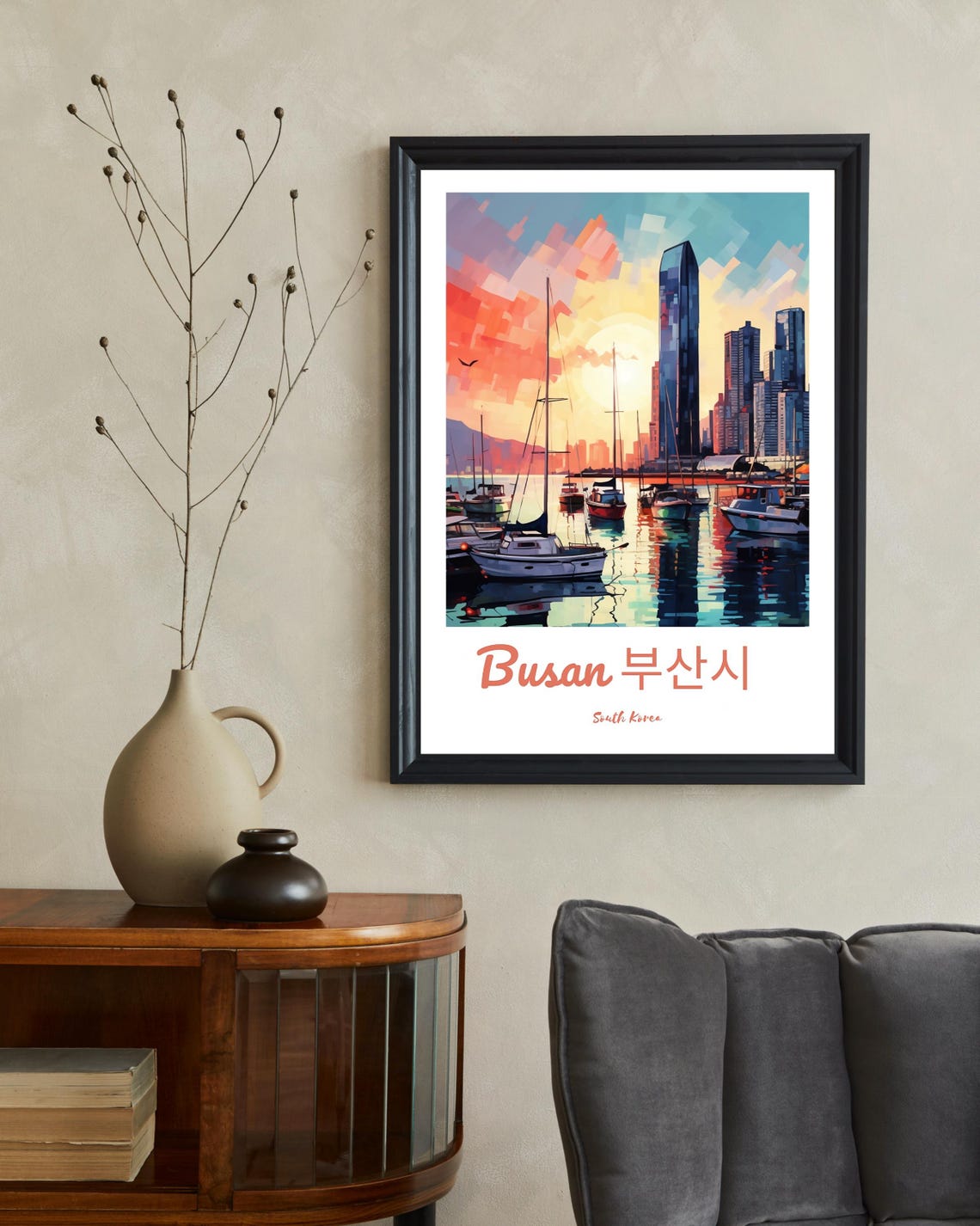 Busan Travel Poster, South Korea Travel Gift - Image 2