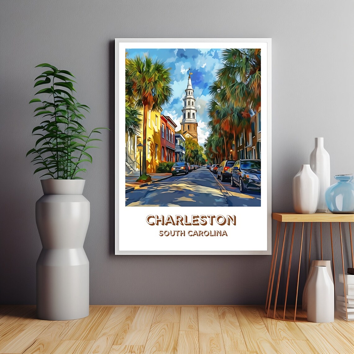 Charleston South Carolina Travel Poster, Wall Decor