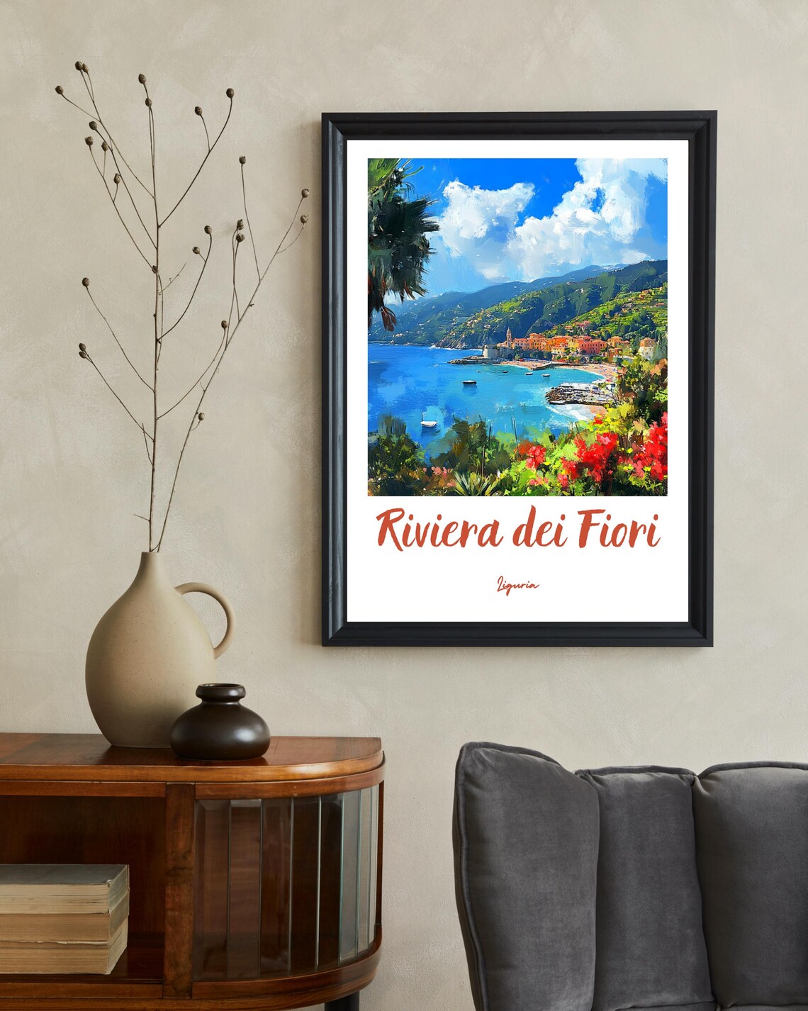 Riviera Of Flowers, Liguria Italy Travel Poster - Image 2
