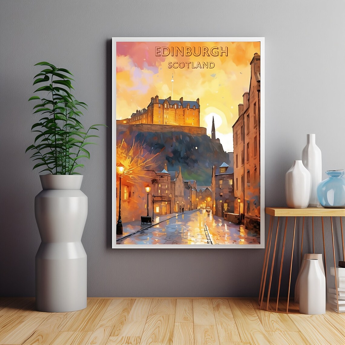 Edinburgh Castle - Vintage Travel Poster