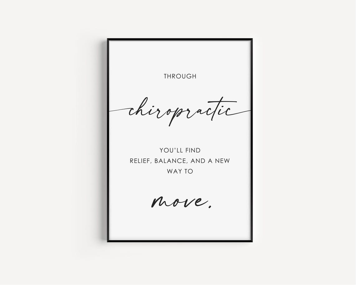 Through Chiropractic Relief Balance And A New Way To Move Poster
