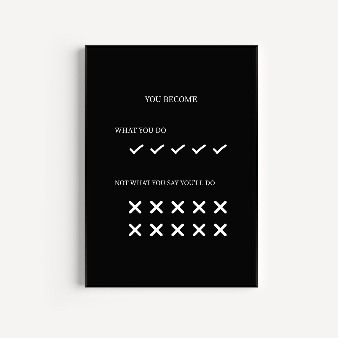 Office Wall Art Discipline Entrepreneur Boss Gift Decor Motivational Hard Work