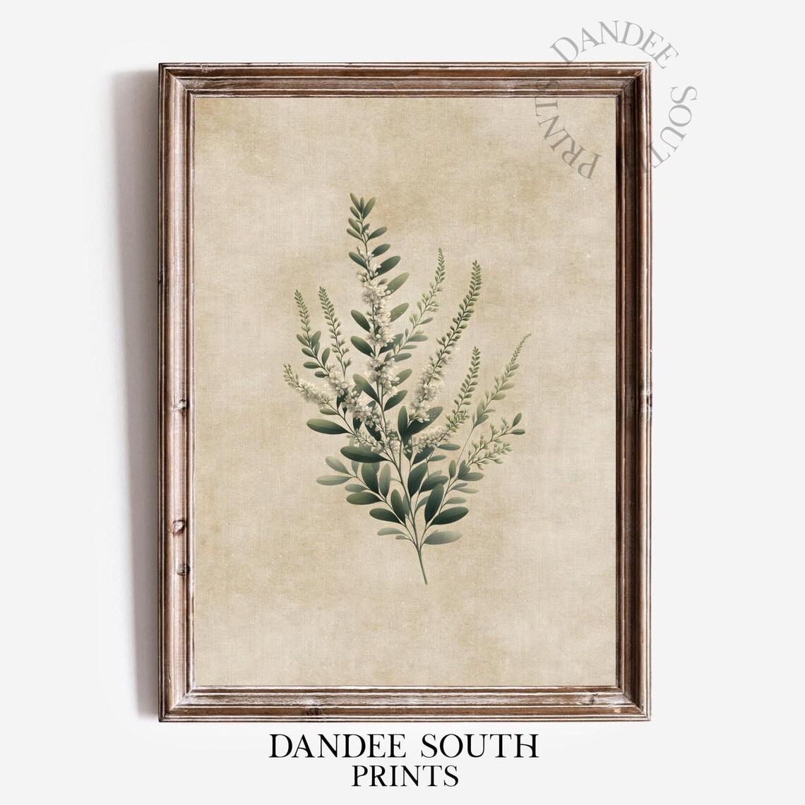 Green Botanical Wall Art, French Country Vintage Floral