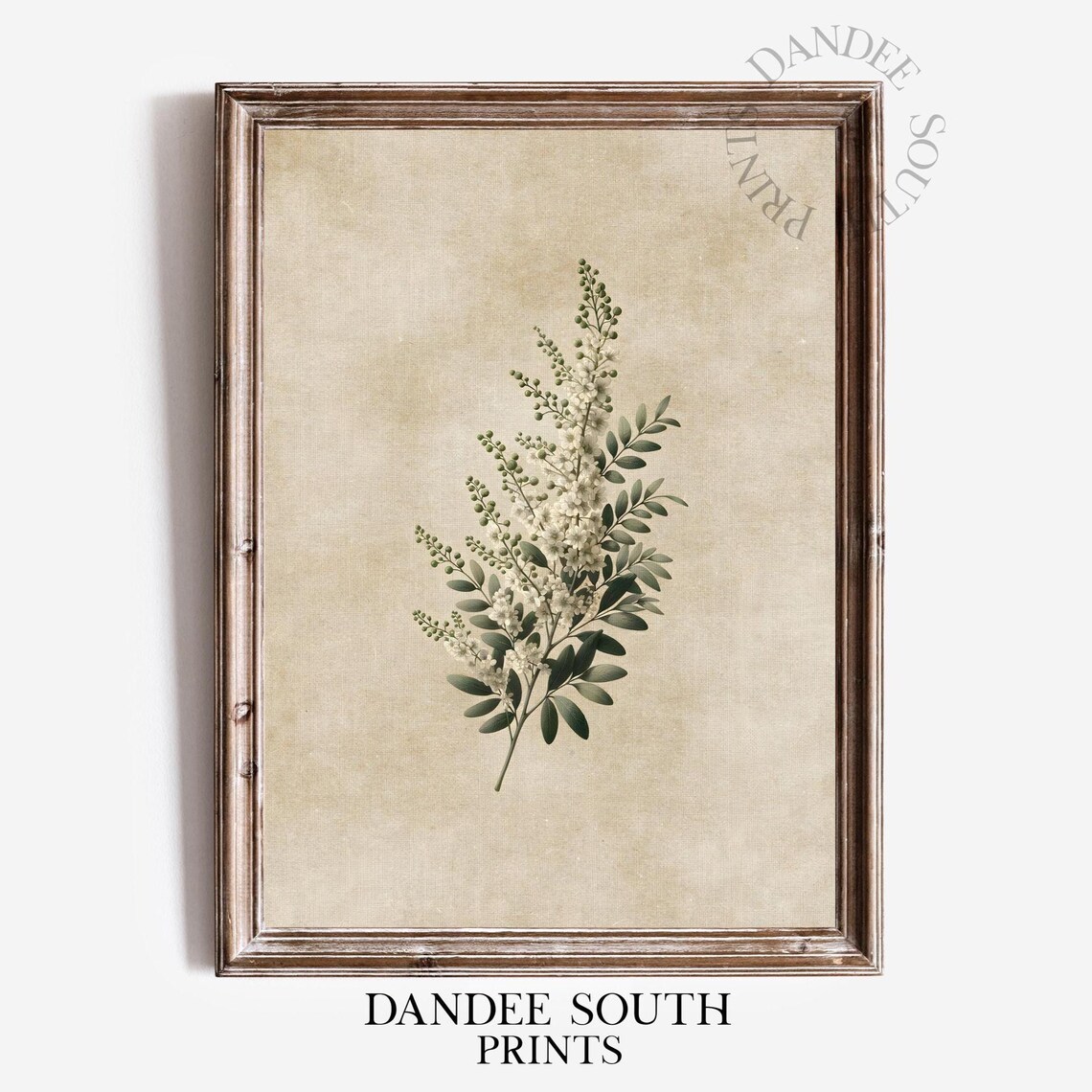 Green Botanical Wall Art, French Country Farmhouse