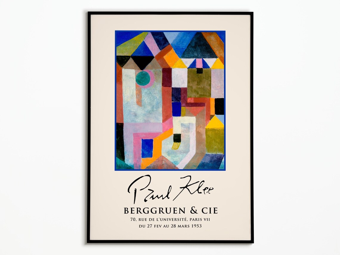 Paul Klee 1953 Exhibition Poster, Art Print